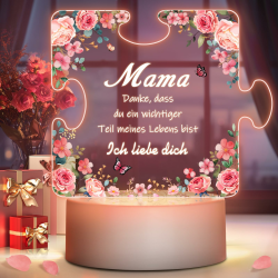 Winzwon Muttertagsgeschenk - Acryl Puzzle LED Lampe Nachtlicht Mama Geschenk Angebot bei HelloDeals