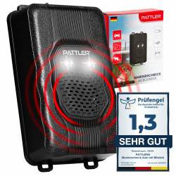 🚗🔊 Effektiver Marderschreck mit Blitzlicht - Flexible Stromversorgung - Marderschutz für Auto, Garten, Dachboden Angebot bei HelloDeals