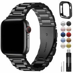 Premium Apple Watch Metallband 42mm/44mm/45mm - Schwarz ⌚🔝 Angebot bei HelloDeals