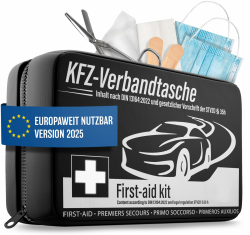 🚑🔒 Auto Verbandskasten 2025 [EUROPAWEIT GÜLTIG] & geprüft (StVO konform) - KFZ Erste-Hilfe-Set Angebot bei HelloDeals