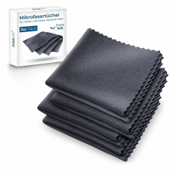 Angebot: Zrilubkrelz® 8 Brillenputztücher in Optikerqualität - 20 x 20cm - Mikrofaser - Extra Weich & Saugstark 😎👓 Angebot bei HelloDeals