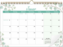 📅 Wandkalender 2025 - Moseem Kalender 2025 im A4 Querformat Angebot bei HelloDeals