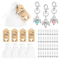 🎁 36 Stück Schutzengel Anhänger mit Organza Beutel Kraftpapier Angebot bei HelloDeals