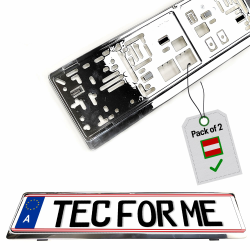 🚗🔒 NEU! Premium Chrom Kennzeichenhalter für AT Größen - Luxuriöses Design und TÜV-geprüfte Stabilität Angebot bei HelloDeals