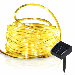 LED Solar Lichterschlauch 5M 50 LEDs Lichter IP65 Wasserdicht 🌟 Angebot bei HelloDeals