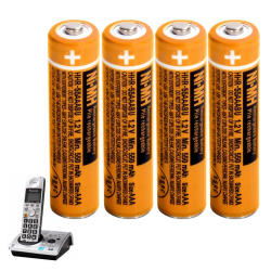 AAA Akku NiMH 550mah 1,2V für Panasonic 4 Stück 🔋📞 Angebot bei HelloDeals
