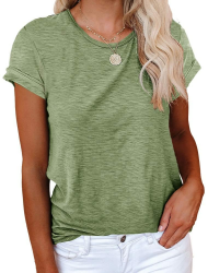 🌟 Cicy Bell T-Shirt Damen Kurzarmhemden für Damen 🌸 Oberteile Rundhals Casual Locker Lässig Sommer Baumwolle T-Shirts 50% Rabatt! 🎉 Angebot bei HelloDeals