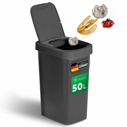 Novaliv Mülleimer 50L mit 2in1 Deckel 🗑️ Angebot bei HelloDeals