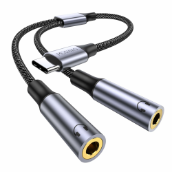 MOSWAG Audio Y Kabel Klinke 3.5 mm Splitter, USB C Klinke Splitter 😎🎧 Angebot bei HelloDeals