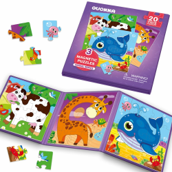 🧩 Magnetspiel für Kinder ab 2-3 Jahre - Tierpuzzles Lernmagnet-Geschenk Angebot bei HelloDeals