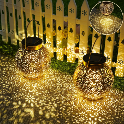 Solarlaterne für Außen 🌞🌼 - 2 Stück Solarlampen Balkon Deko Angebot bei HelloDeals