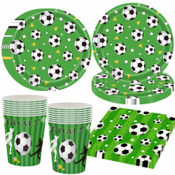 Fußball Partygeschirr Set für 16 Gäste 🎉🎈 Angebot bei HelloDeals