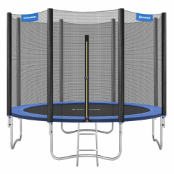 🎉 SONGMICS Trampolin Outdoor Ø 305 cm, rundes Gartentrampolin mit Randabdeckung und Sicherheitsnetz 🌳 Angebot bei HelloDeals