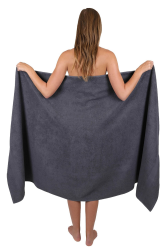 Betz Badetuch groß XXL Größe 100 x 200 cm Badetücher Saunatuch Palermo 100% Baumwolle Anthrazit Grau 🛁🏖️ Angebot bei HelloDeals