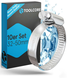 🛠️🔧 Schlauchschellen Edelstahl 32-50mm [Extra Stark] 10 Stück - Qualität W4 Angebot bei HelloDeals