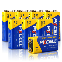 🔋 PKCELL 9V Batterie, Blockbatterie, 6F22 Batterien für Rauchmelder, Radio-Kamera, Spielzeug, 8 Stück - Nur 7.41€! Angebot bei HelloDeals