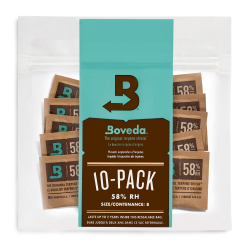 Boveda zur Aufbewahrung von Kräutern 🌿 2-Wege-Feuchtigkeitsregulierung | Größe 8 | 30g Blüten | 10 Stück Angebot bei HelloDeals