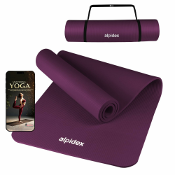 ALPIDEX Yogamatte 183 x 60 x 0.8 cm mit E-Book und Tragegurt 🧘 Angebot bei HelloDeals