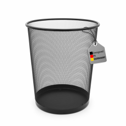 🗑️ BigDean Papierkorb Mülleimer schwarz 20L Draht - Mülleimer Büro trash can Angebot bei HelloDeals