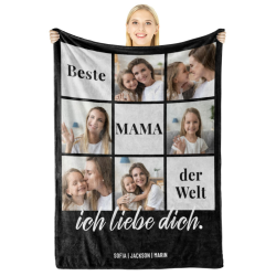 🎁 Personalisierte Muttertagsgeschenke Decke für Mama - 5 Größen verfügbar! Angebot bei HelloDeals
