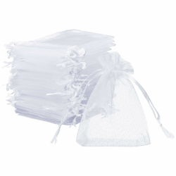 Naler 120 x Organza Säckchen Weiß Organzabeutel Schmucksäckchen Geschenktüten - 7 x 9 cm ✨🎁 Angebot bei HelloDeals