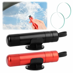 🚗🔨🔪 Auto Sicherheit Nothammer Set - 2er Set Schwarz+Rot Angebot bei HelloDeals