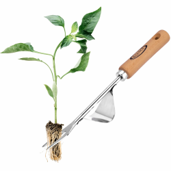 🌿🌼 ECENCE Unkrautstecher Edelstahl 🌱 Wurzeljäter mit Holzgriff Angebot bei HelloDeals