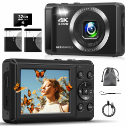📸 Digitalkamera 4K 64MP mit 32GB Karte 🌟 Angebot bei HelloDeals