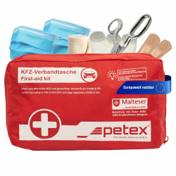🔥 PETEX 43930012 Verbandtasche - Inhalt nach DIN 13164, rot 🚑 Angebot bei HelloDeals