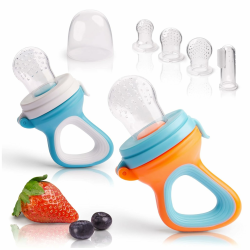 👶🍎🥦 Fruchtsauger für Baby & Kleinkind Set + 6 Ersatz-Sauger | Sicher & BPA-frei Angebot bei HelloDeals