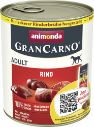 🐶 Animonda GranCarno Hundefutter, Nassfutter für erwachsene Hunde, Rindfleisch pur, 800g 🐾 Angebot bei HelloDeals