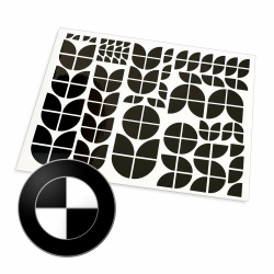 🚗🏍️ Aufkleber für BMW Zeichen Emblem Logo | 130 tlg. | Schwarz glänzend Angebot bei HelloDeals