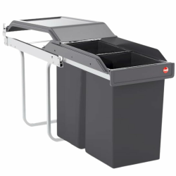 🌿🗑️ Hailo Abfallsammler Tandem 3650101 Einbau-Mülltrenner mit 2 Fächern - Küchen-Mülleimer Angebot bei HelloDeals