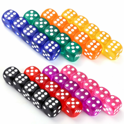 🎲 GWHOLE 40 Stück Würfel Bunt Set 6-Seitig, 14 mm - Spielwürfel Flüsterwürfel Dice Set 🎲 Angebot bei HelloDeals