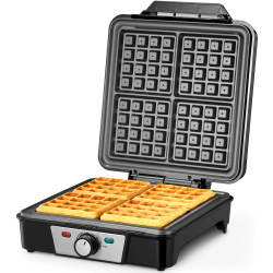 Reemix Waffeleisen für 4 belgische Waffeln | 1200W | Antihaftbeschichtete Platten 🔥🌡️🧼🛡️📦 Angebot bei HelloDeals