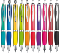 10 ergonomische Kugelschreiber Set 🌈 | Rutschfeste Griffzone | Großraumine Gehäuse | 10 Farben | Druckkugelschreiber Mehrfarbig blauschreibend Angebot bei HelloDeals