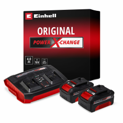 🔋🔌 Original Einhell Starter Kit 2x 4,0 Ah Akkus und Twincharger Power X-Change Angebot! Angebot bei HelloDeals