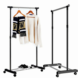 👗🌟 Rollbarer Kleiderständer: Höhenverstellbar & Stabil 🌟👗 Angebot bei HelloDeals
