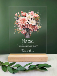 Muttertag - Personalisierter Acryl Blumenstrauß Geschenk 🖤🥰💝🌟🌳 Angebot bei HelloDeals