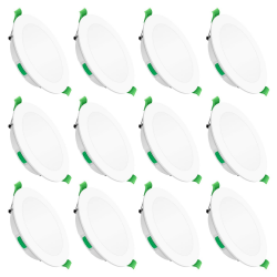 ALUSSO LED Einbaustrahler Ultra Flach 7W 230V, Dimmbar LED Deckenspots 580lm 30mm Einbautiefe, Warmweiß 3000K Neutralweiß 4000K Kaltweiß 6500K Einbauleuchten IP44 für Badezimmer Wohnzimmer, 12er Set 🌟 Angebot bei HelloDeals