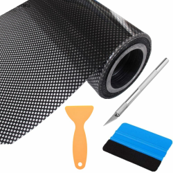 🚗🖤 30 * 200cm Schwarze Auto Scheibenfolie Perforiert Schwarz Form Bedruckte Sichtschutzfolie Angebot bei HelloDeals