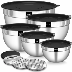 Terlulu Rührschüssel 5er Set aus Edelstahl 🥗 Angebot bei HelloDeals