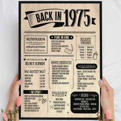 🎉 Personalisiertes Vintage Holzbild - 50. Geburtstag Geschenk 🎁 Angebot bei HelloDeals