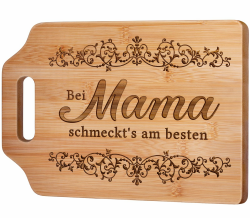 🎁 Giftasy Geschenke für Mama - Graviertes Bambus Schneidebrett Angebot bei HelloDeals