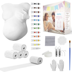Hipsty Gipsabdruck Babybauch Set mit Gipsbinden & Acrylfarben 🌟 Angebot bei HelloDeals