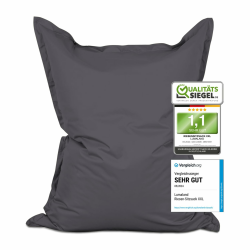 Angebot: Lumaland Riesen-Sitzsack XXL 140x180 cm 🌟 Wasserfestes Liegekissen mit EPS-Perlen Angebot bei HelloDeals