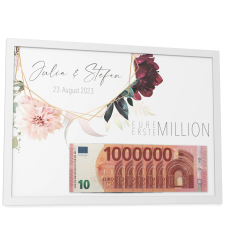 Personalisiertes Geldgeschenk Hochzeit mit Namen | A4 (21x30 cm) Rahmen wählbar Angebot bei HelloDeals