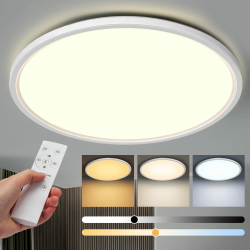 LED Deckenleuchte | Dimmbar & Ultrahell | Fernbedienung | IP54 | 3000K-6500K Angebot bei HelloDeals