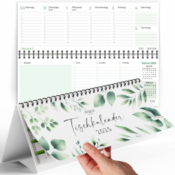 📅 Tischkalender 2025 Quer 🌿 Kalender 2025 Tischkalender 🌟 Wochenkalender 2025 Angebot bei HelloDeals