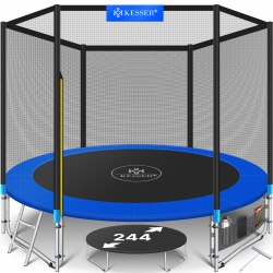 🌟 KESSER® Trampolin Outdoor Ø 244/305/366/427 cm Komplettset 🤸‍♂️ Angebot bei HelloDeals